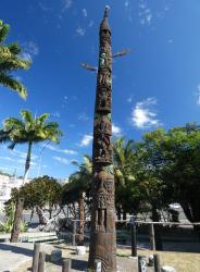 Totem pole outside Noumea Museum